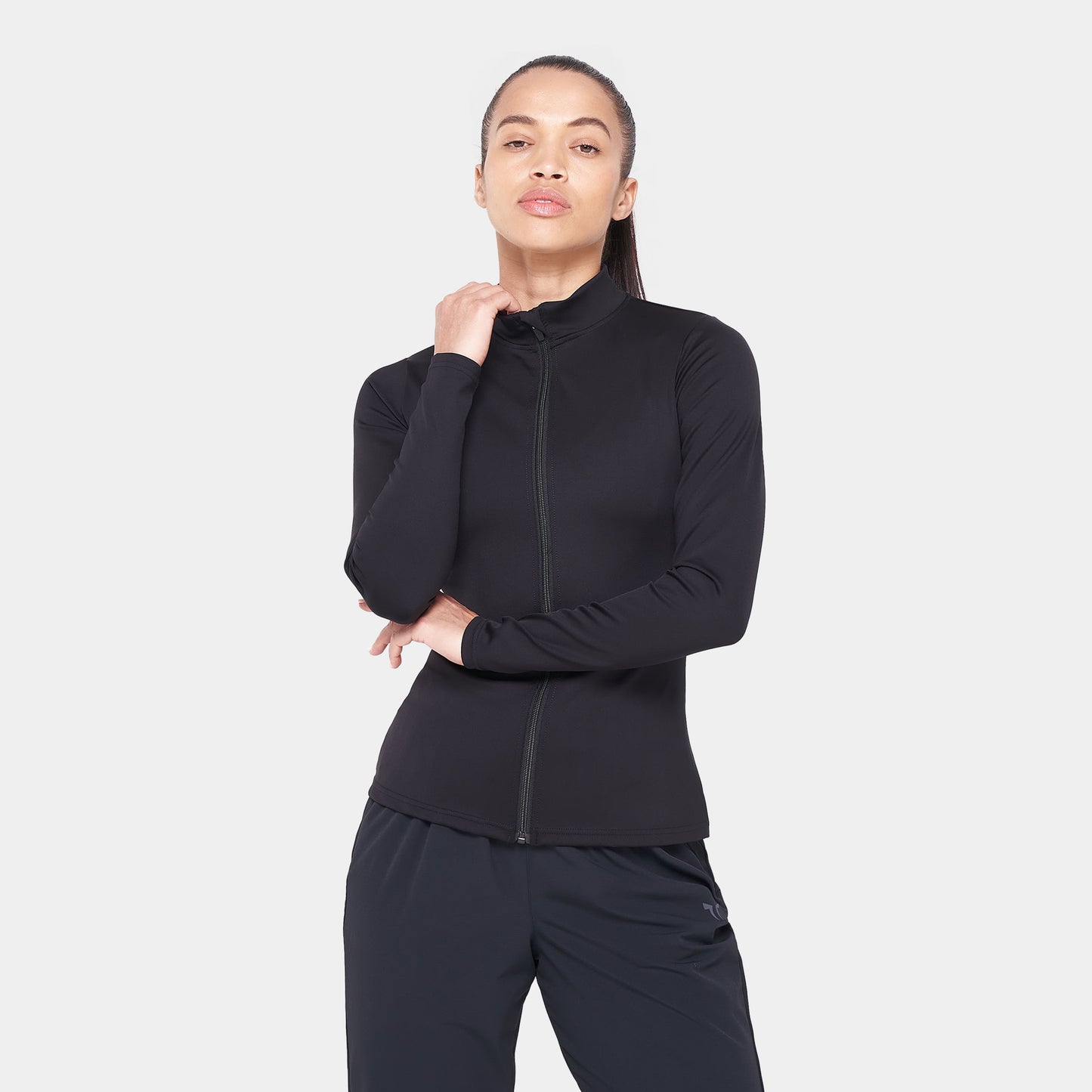 Core Zip Up Track Top - Black
