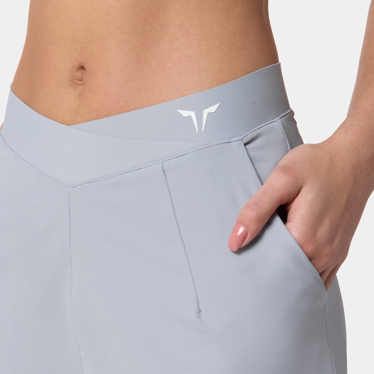 Wrap Waist Wide Leg Pants - Sleet