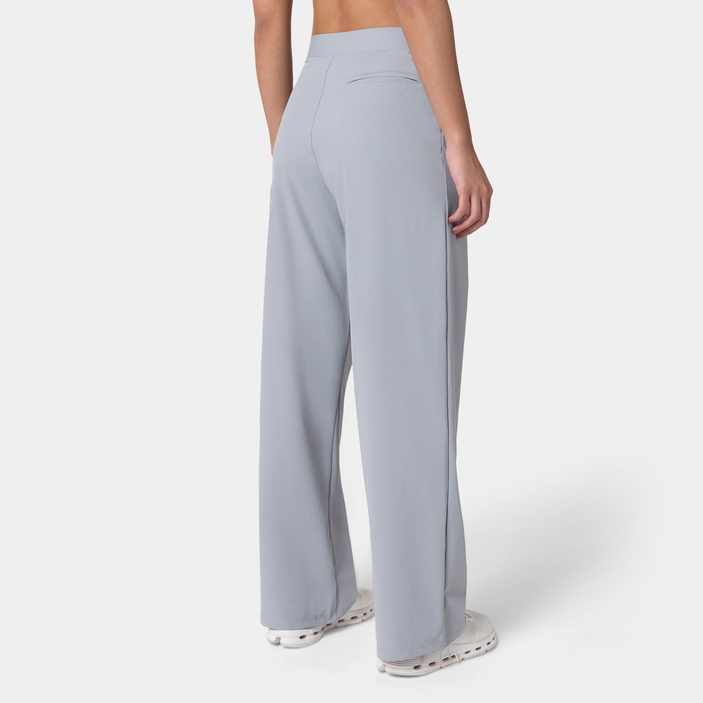 Wrap Waist Wide Leg Pants - Sleet