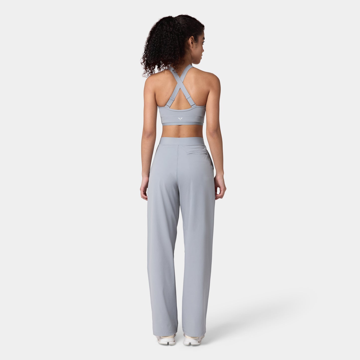 Wrap Waist Wide Leg Pants - Sleet