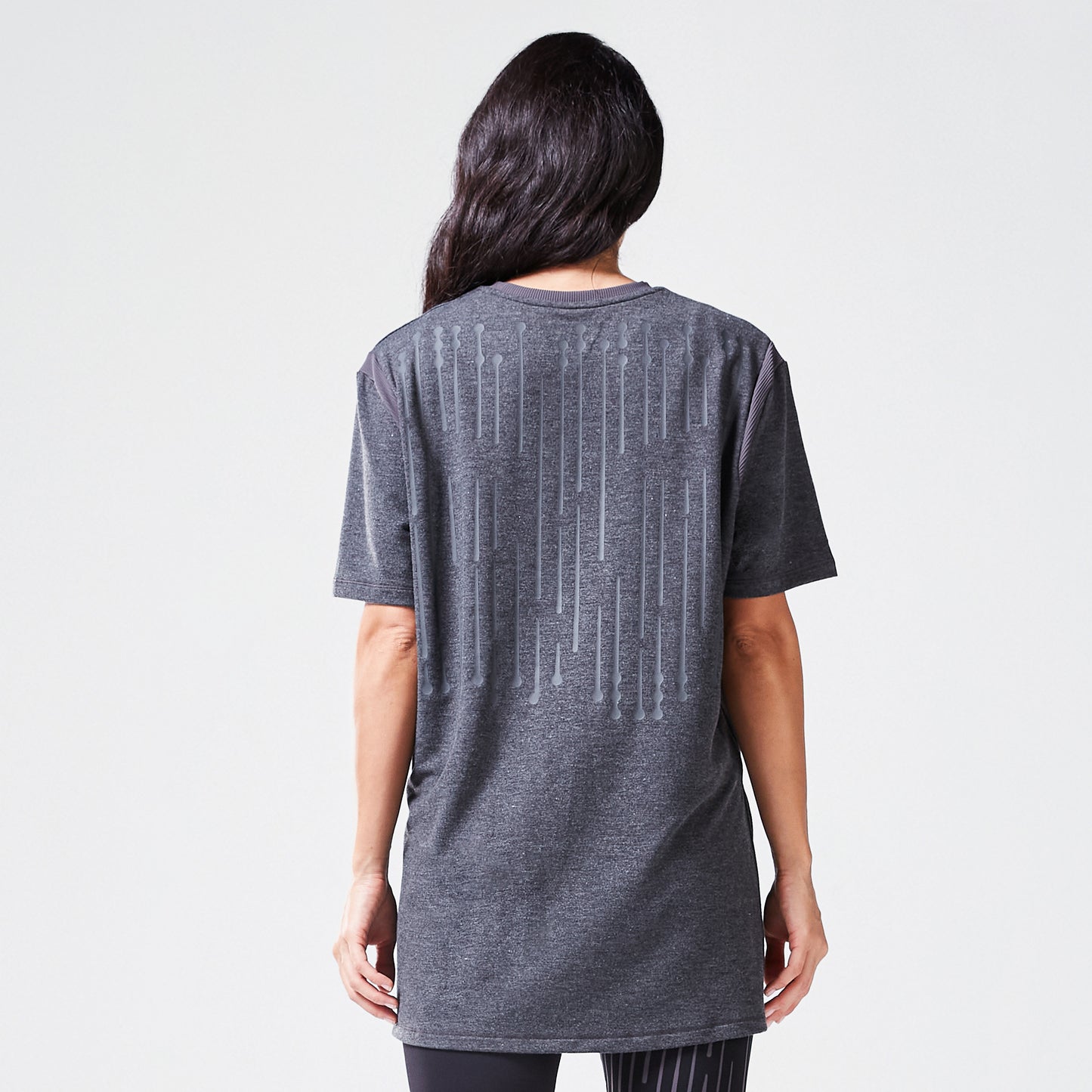 Code Oversized Drip T-shirt - Black Marl