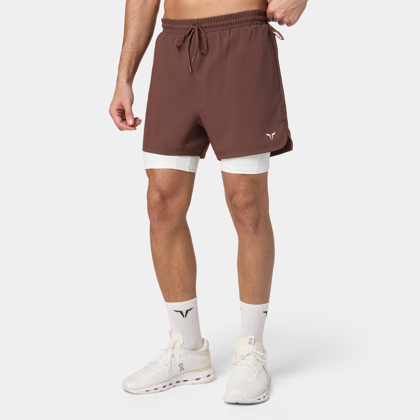 Foundation 2-In-1 5" Shorts - Chestnut