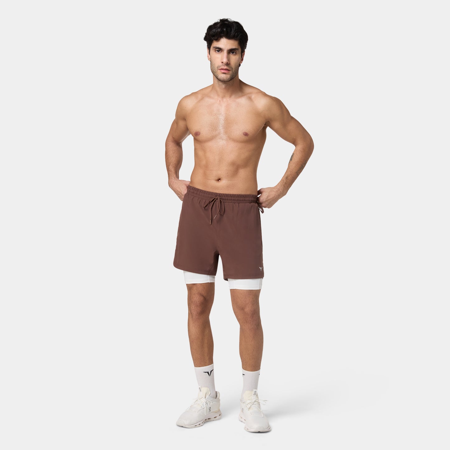 Foundation 2-In-1 5" Shorts - Chestnut