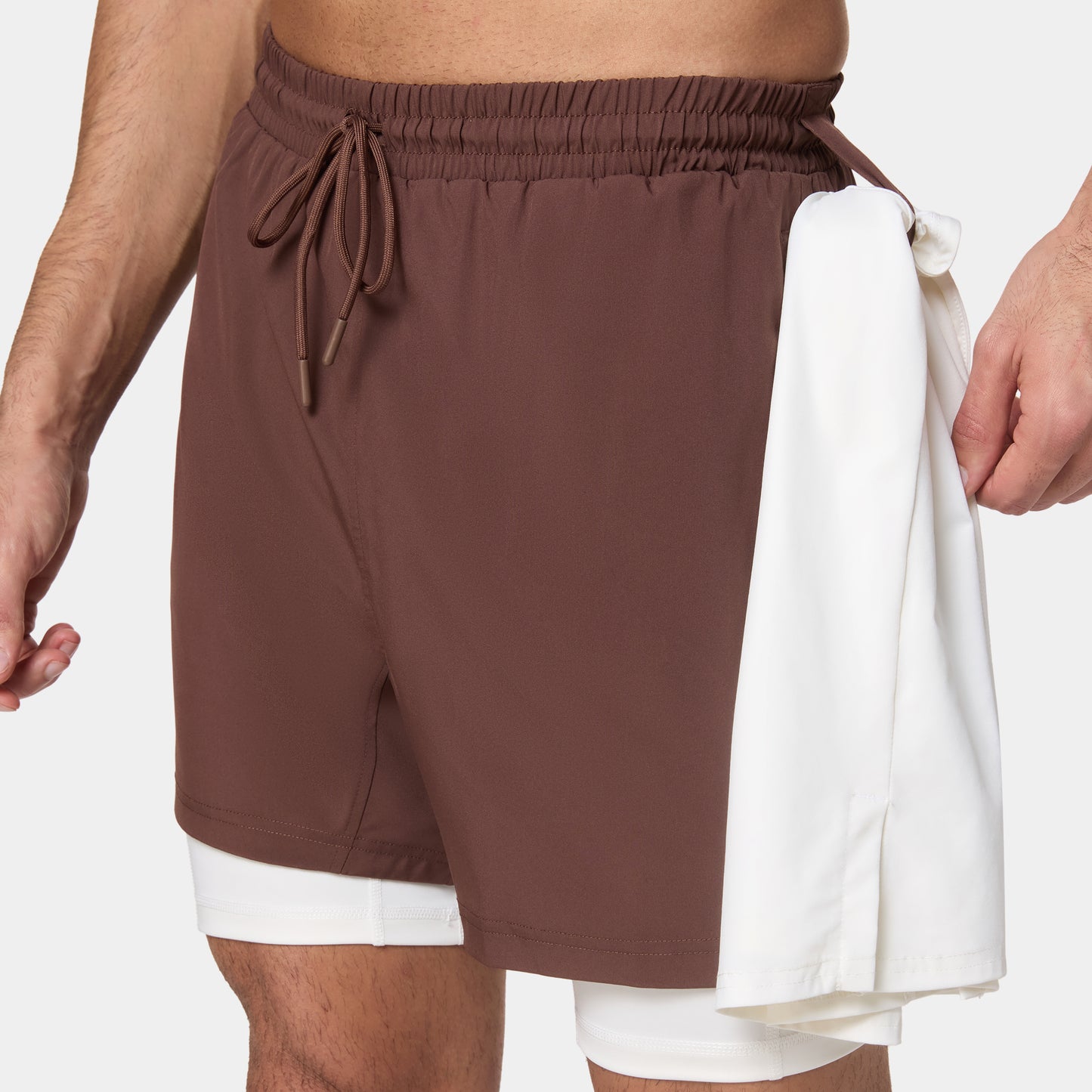 Foundation 2-In-1 5" Shorts - Chestnut