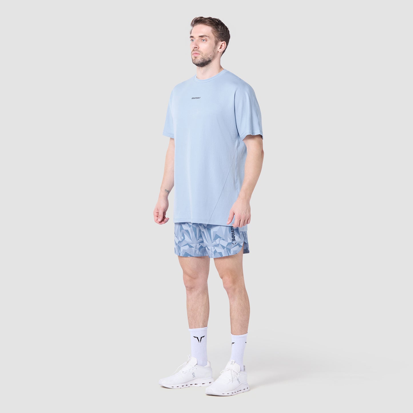 تيشيرت بامب كوفر فضفاض - أزرق سماوي