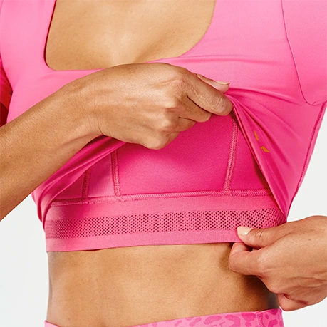 High Impact Built-In Bra Top - Hot Pink
