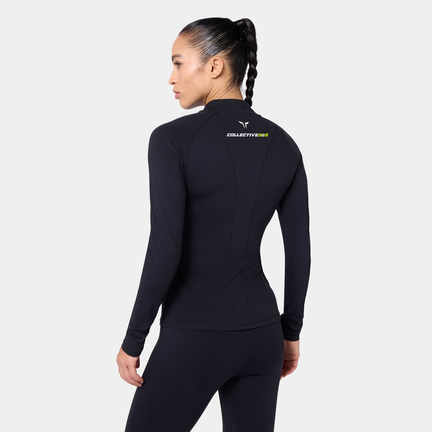 جاكيت كونتور بسحاب - أسود