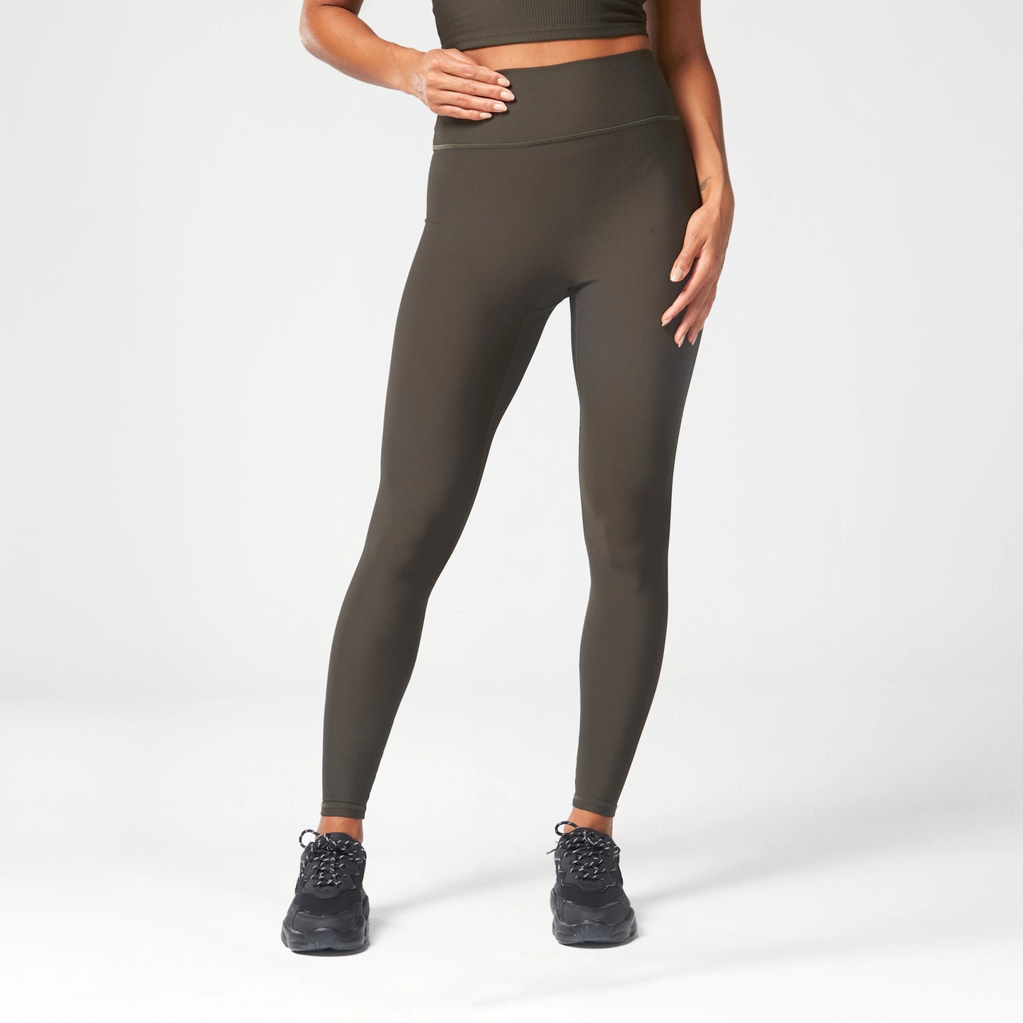 squatwolf-workout-clothes-code-ribbed-leggings-khaki-gym-leggings-for-women