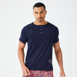 Code Henley T-shirt - Navy