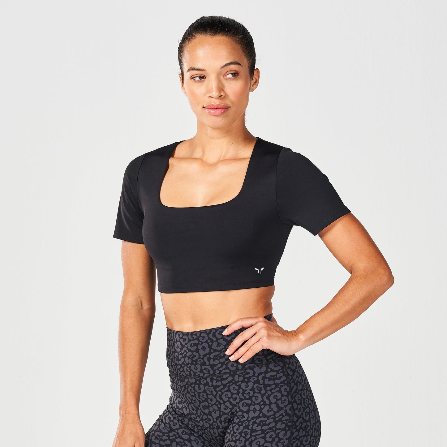 High Impact Built-In Bra Top - Black