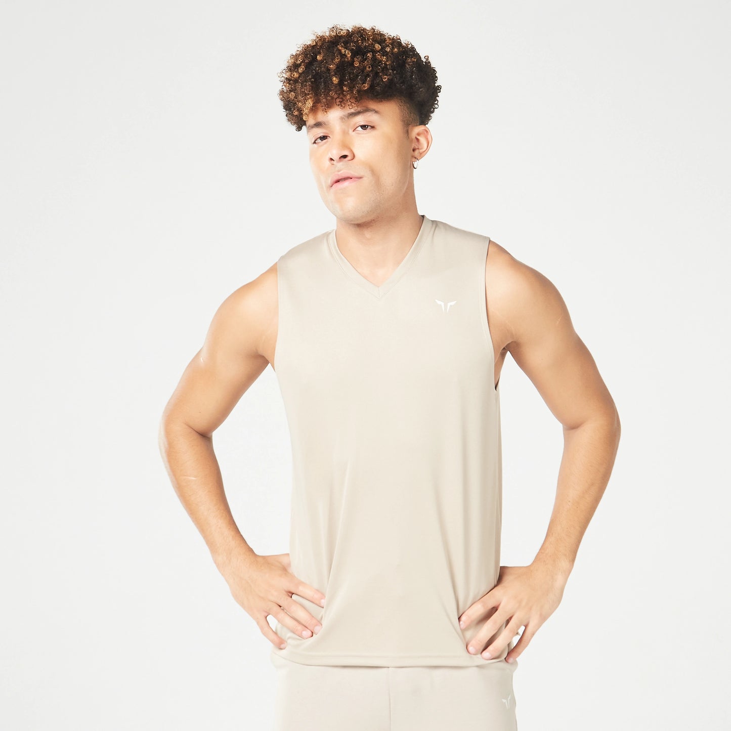 Essential V-Neck Tank - Cobblestone