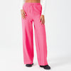 Rib Wide Leg Pants - Hot Pink