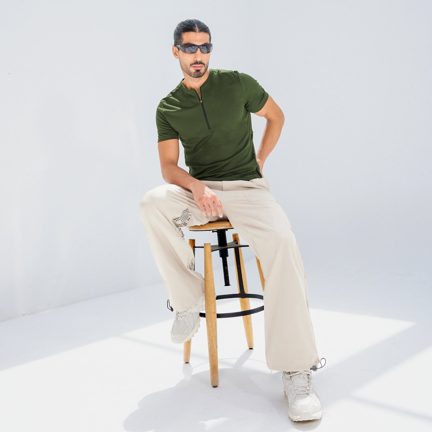 Code Zipped Urban T-shirt - Kombu Green
