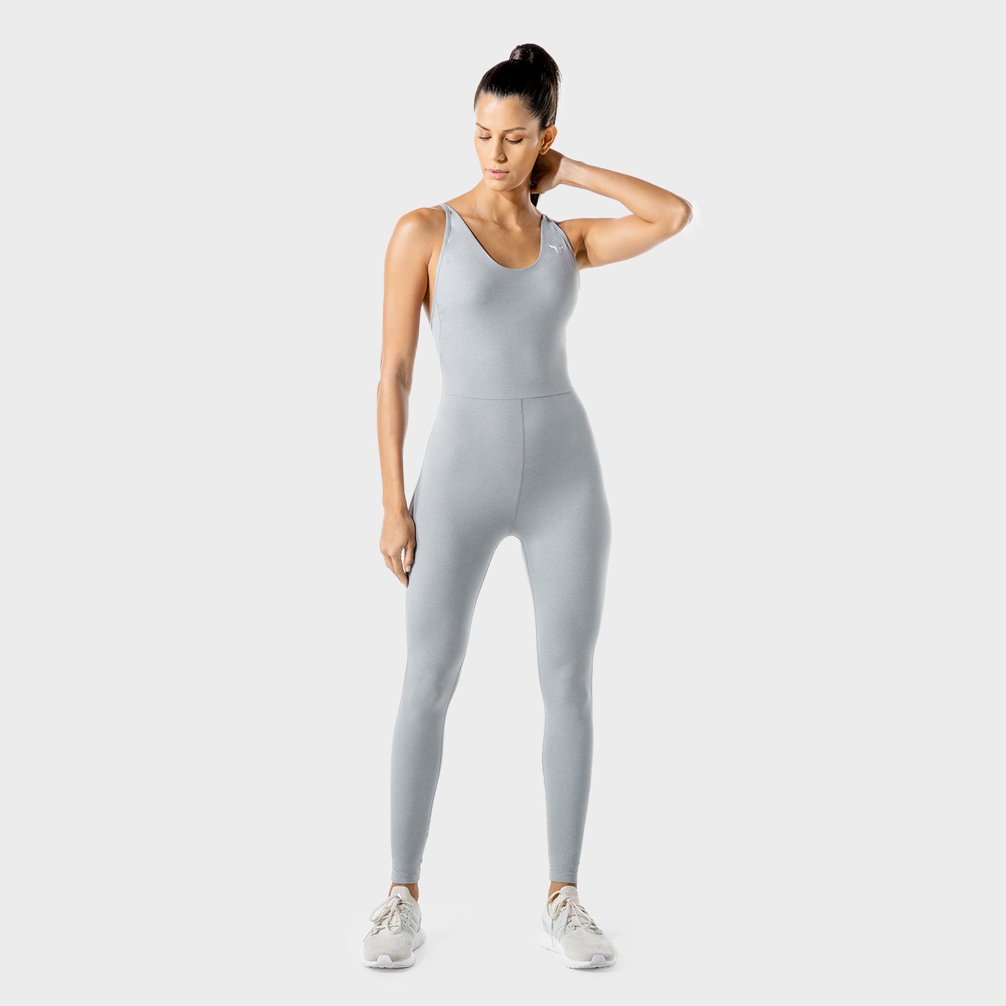 squatwolf-gym-wear-womens-fitness-performance-catsuit-grey-workout-tops