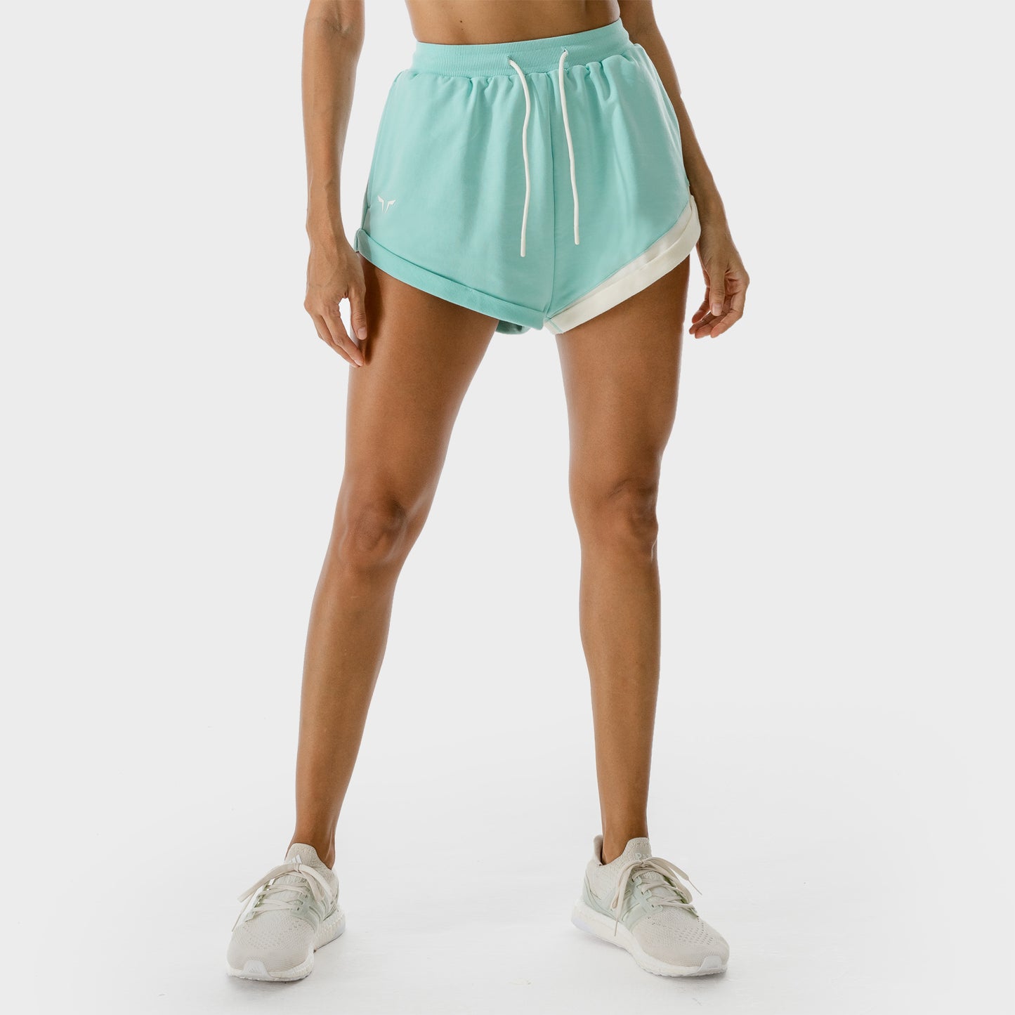 squatwolf-workout-clothes-lab-shorts-blue-gym-shorts-for-women