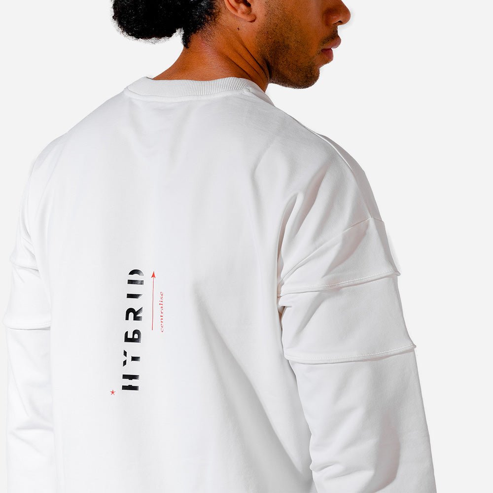 squatwolf-workout-shirts-for-men-hybrid-oversize-sweatshirt-white-gym-wear