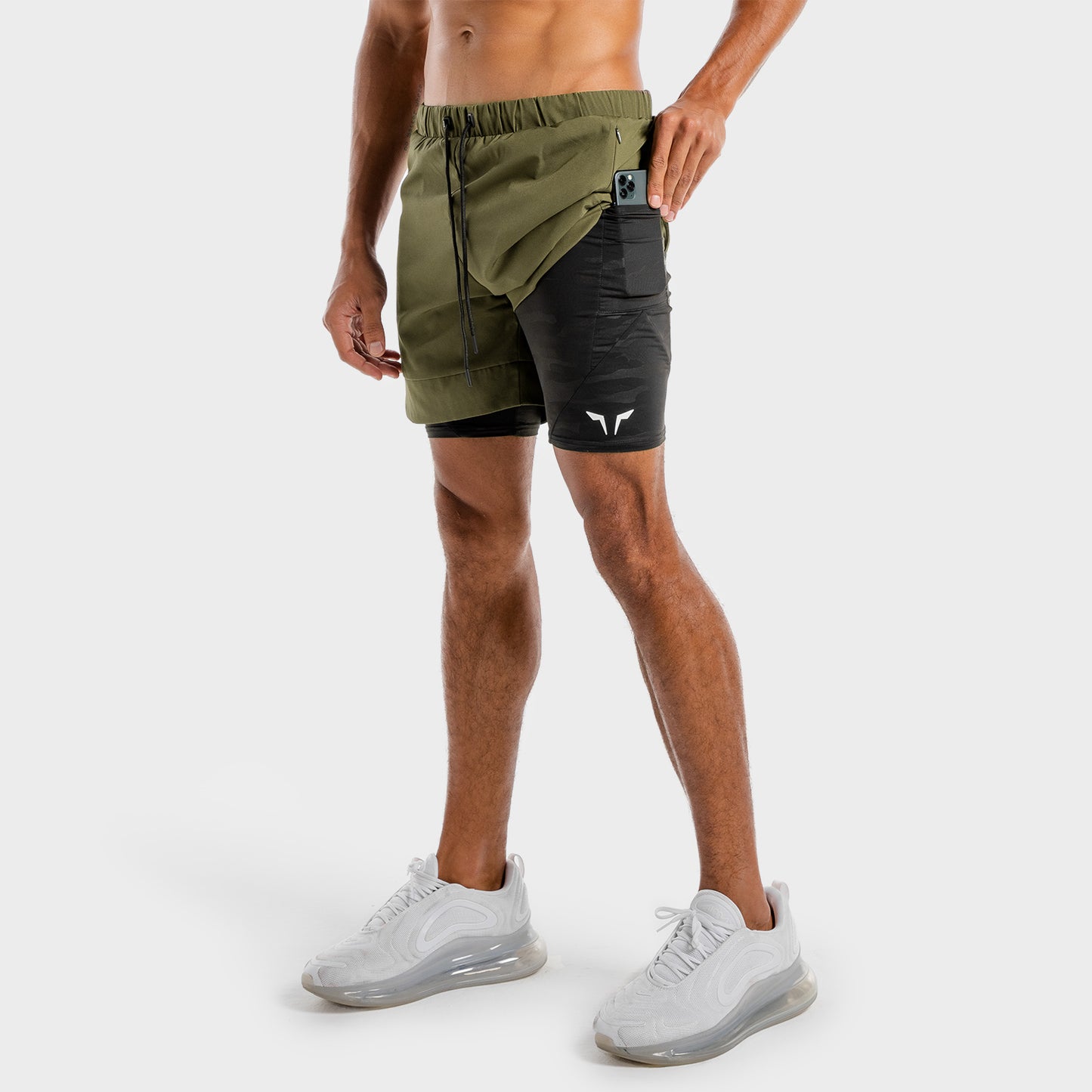 squatwolf-workout-short-for-men-limitless-2-in-1-shorts-khaki-black-gym-wear