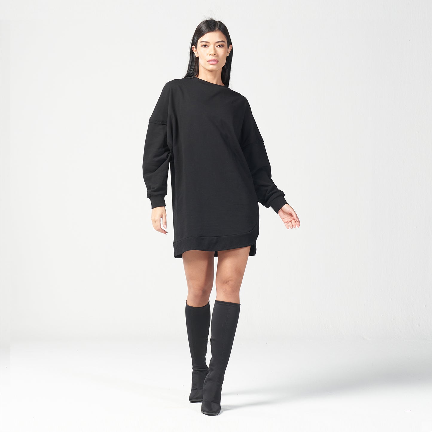 squatwolf-workout-clothes-infinity-relaxed-fit-dress-black-gym-t-shirts-for-women