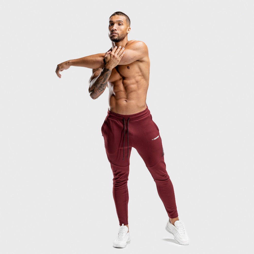 squatwolf-gym-wear-warrior-jogger-pants-maroon-workout-pants-for-men