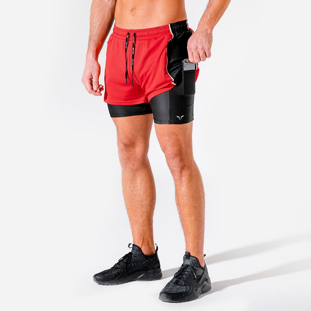 squatwolf-workout-short-for-men-hybrid-2-in-1-red-shorts-gym-wear