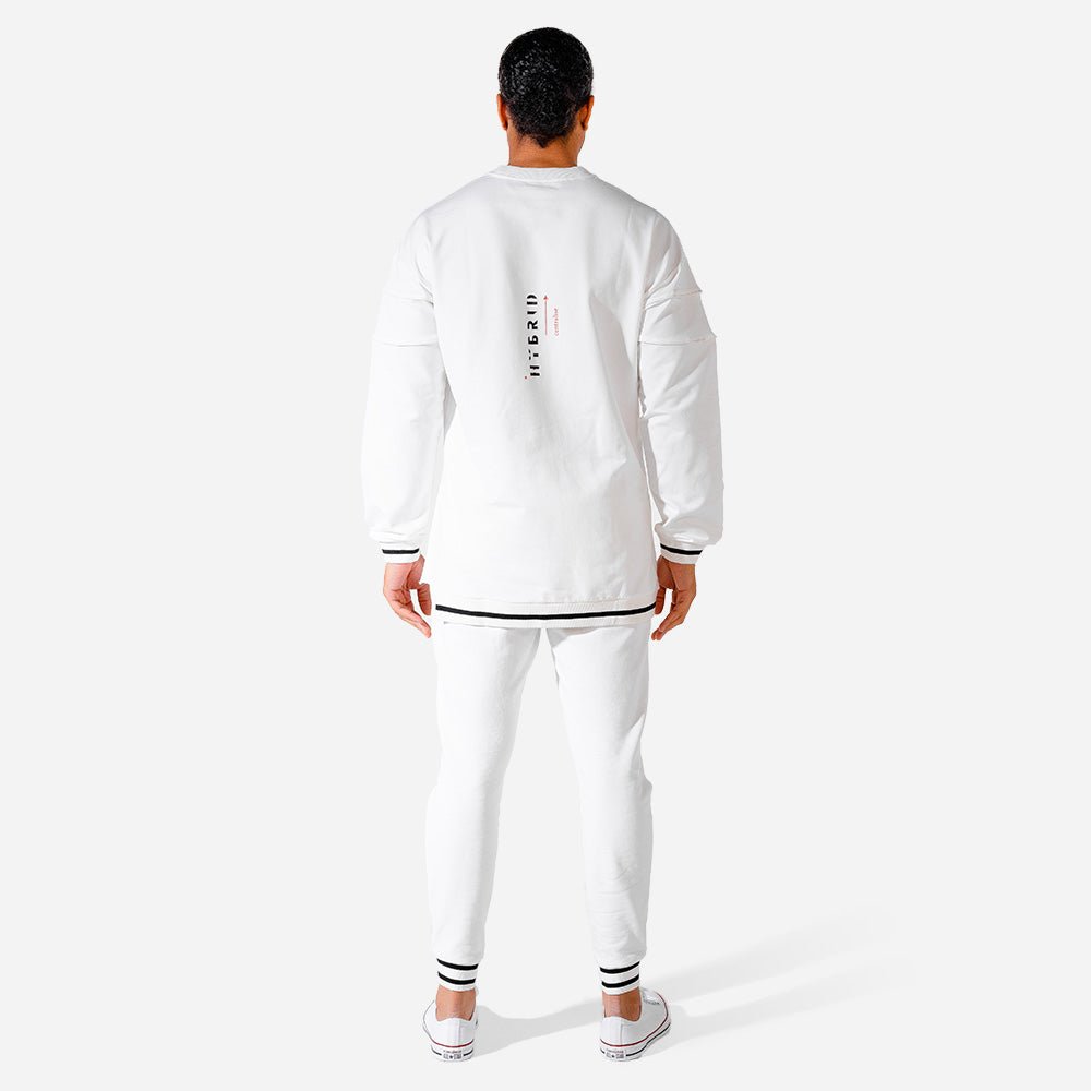 squatwolf-workout-shirts-for-men-hybrid-oversize-sweatshirt-white-gym-wear