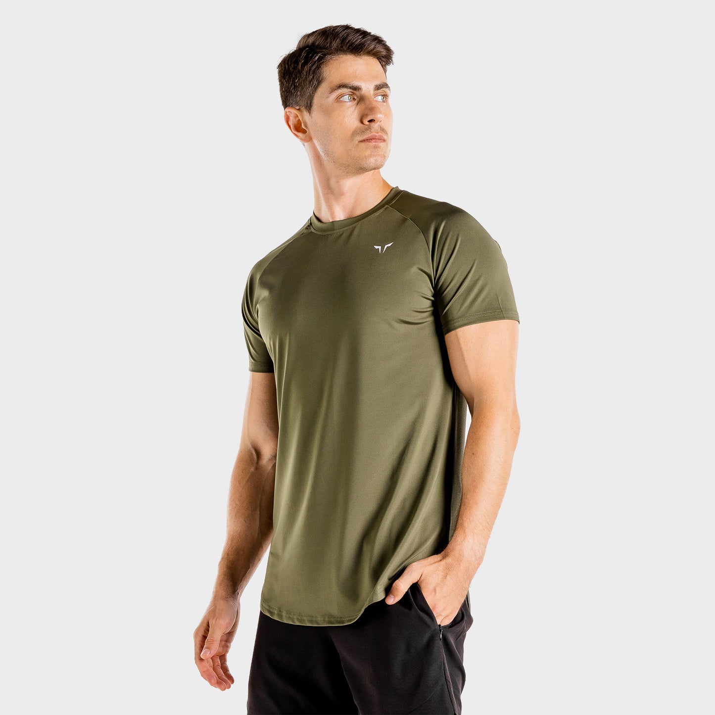 squatwolf-gym-wear-limitless-razor-tee-khaki-workout-shirts-for-men