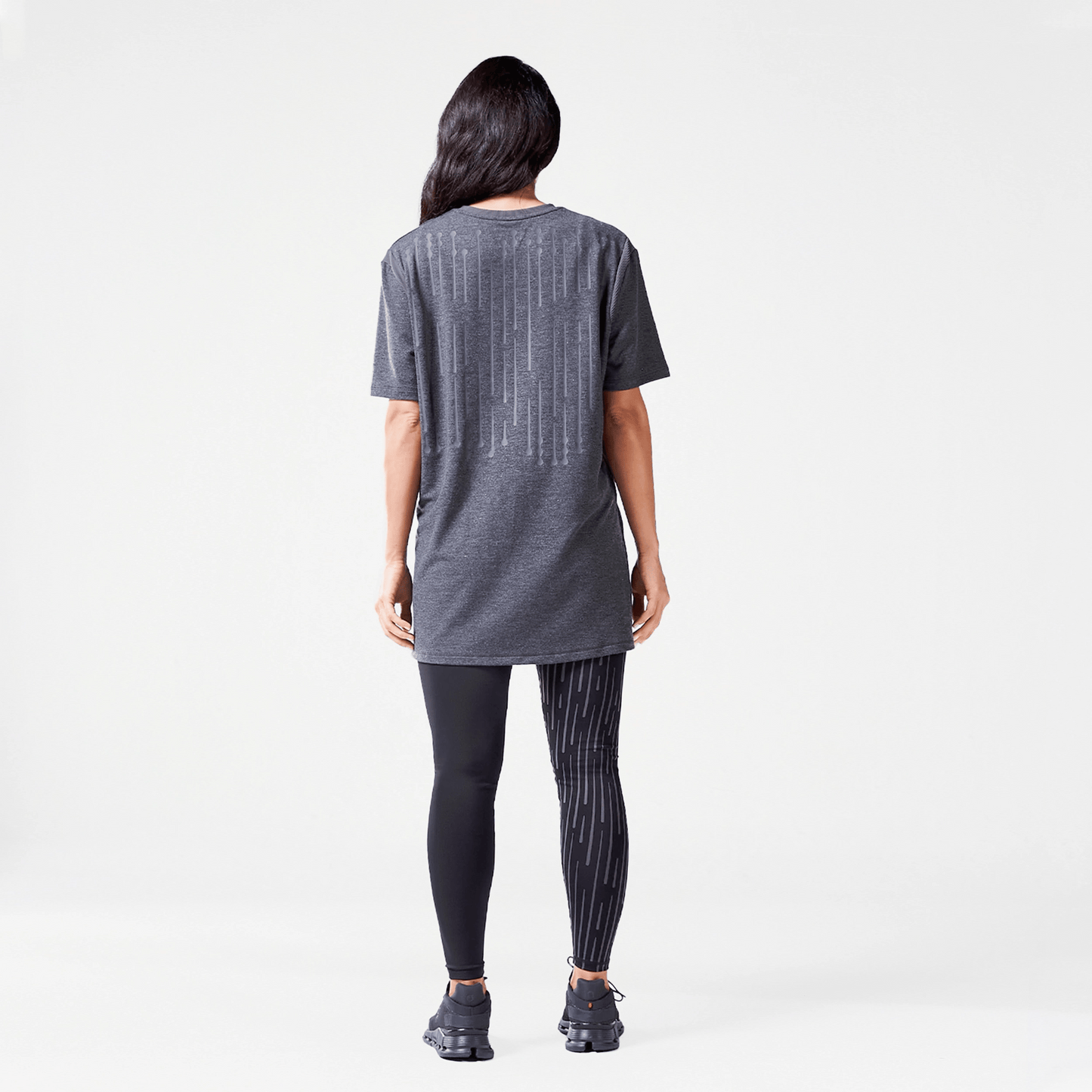 Code Oversized Drip T-shirt - Black Marl
