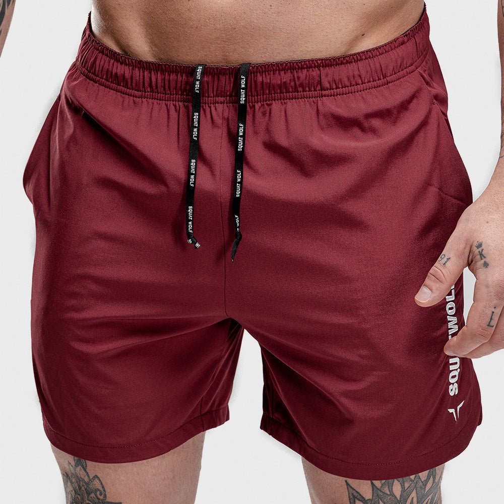 squatwolf-workout-short-for-men-warrior-shorts-maroon-gym-wear