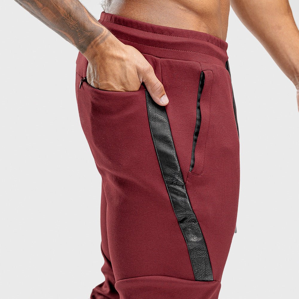 squatwolf-gym-wear-warrior-jogger-pants-maroon-workout-pants-for-men