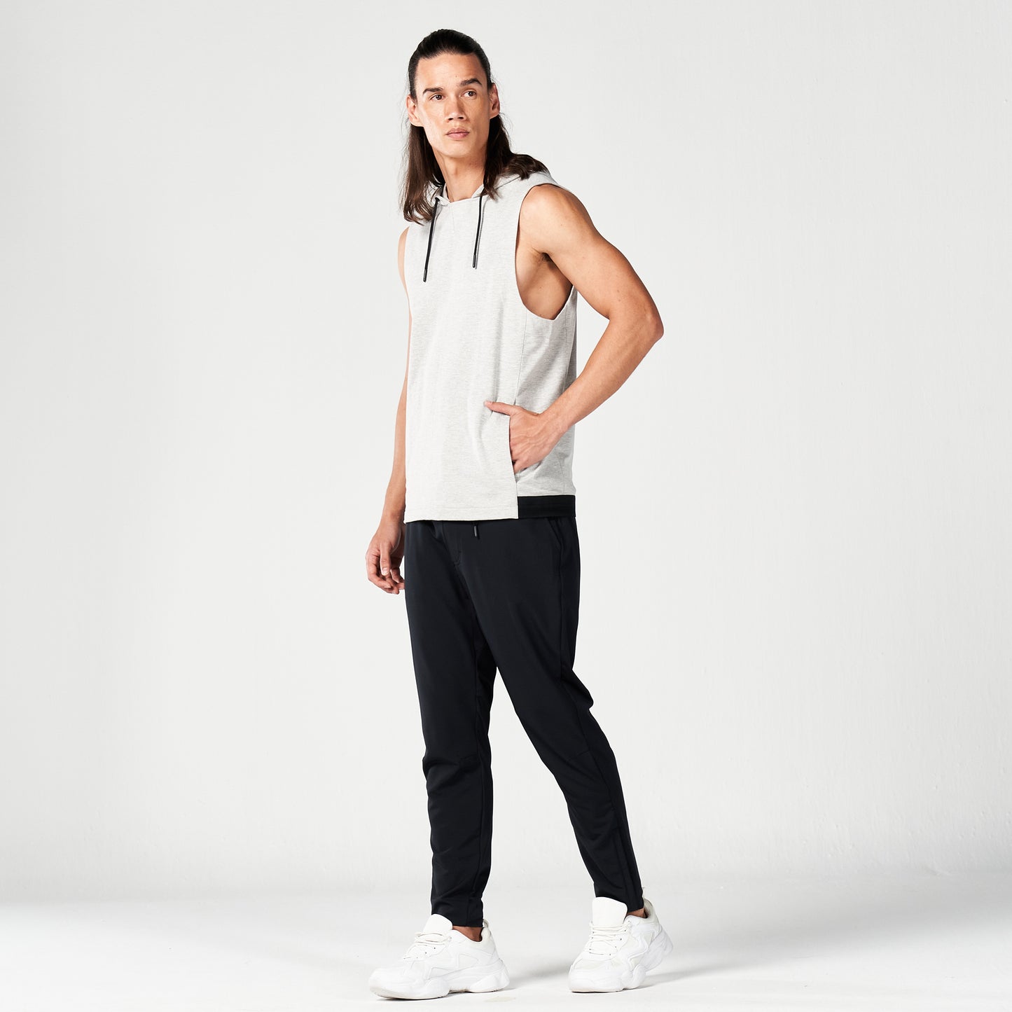 squatwolf-gym-wear-code-hooded-tank-grey-marl-workout-tank-tops-for-men
