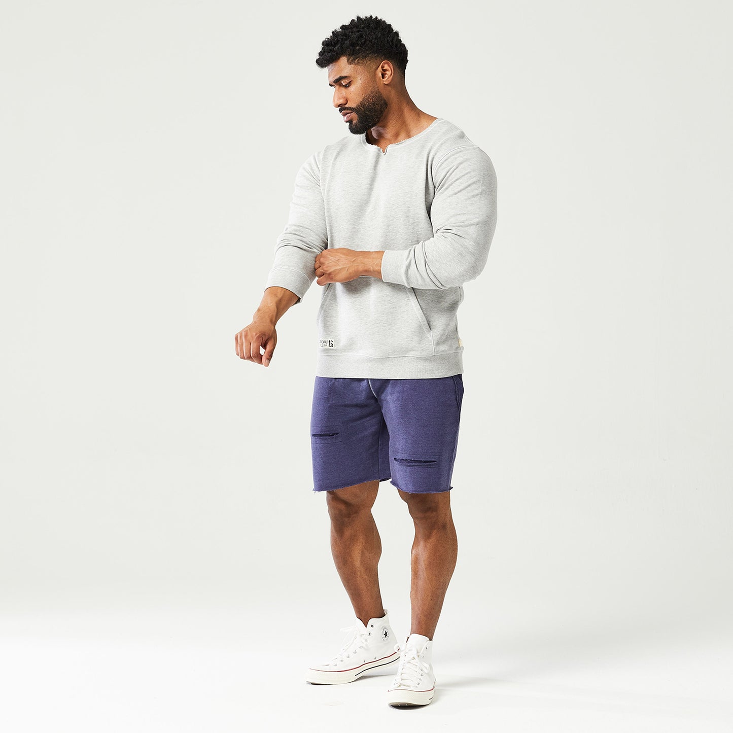 squatwolf-gym-wear-golden-era-crew-sweatshirt-grey-marl-workout-hoodies-for-men