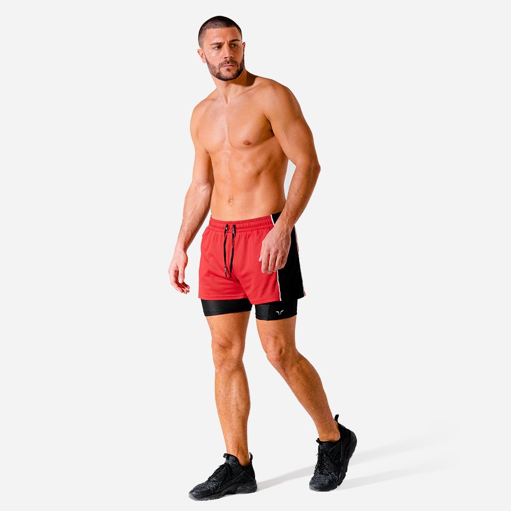 squatwolf-workout-short-for-men-hybrid-2-in-1-red-shorts-gym-wear
