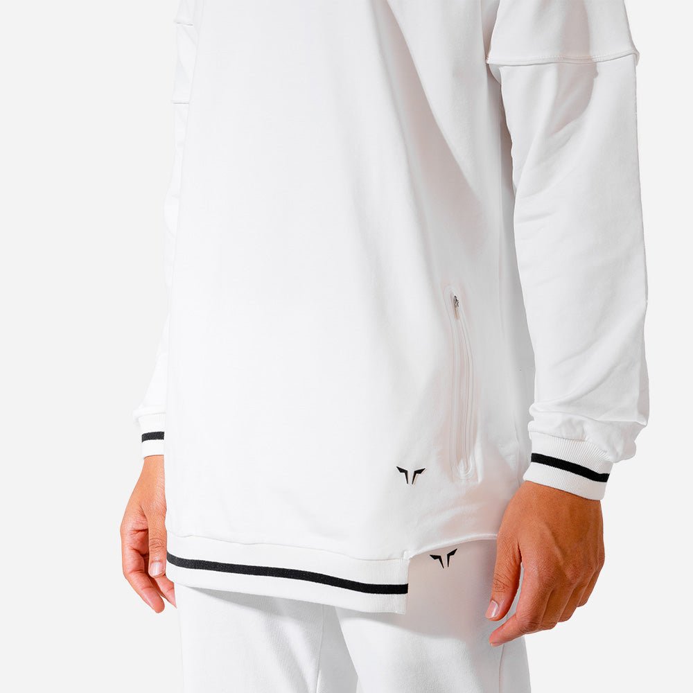 squatwolf-workout-shirts-for-men-hybrid-oversize-sweatshirt-white-gym-wear