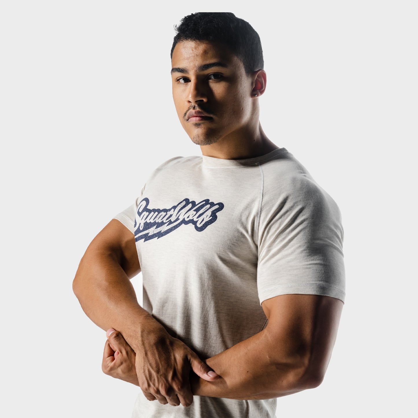 squatwolf-gym-t-shirts-golden-era-one-up-t-shirt-ecru-marl-workout-clothes-for-men