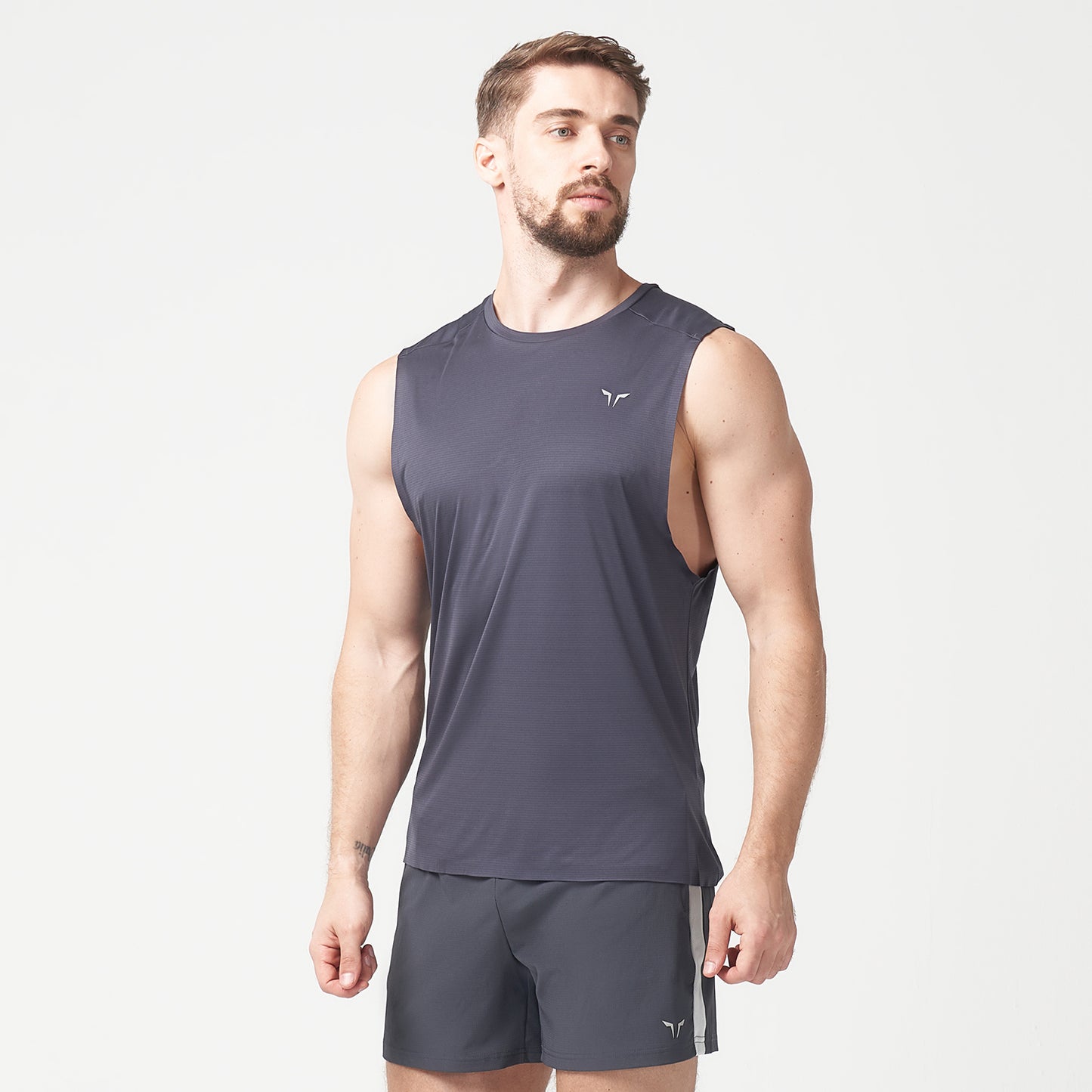 squatwolf-gym-wear-lab360-5-inch-superstretch shorts-grey-workout-short-for-men
