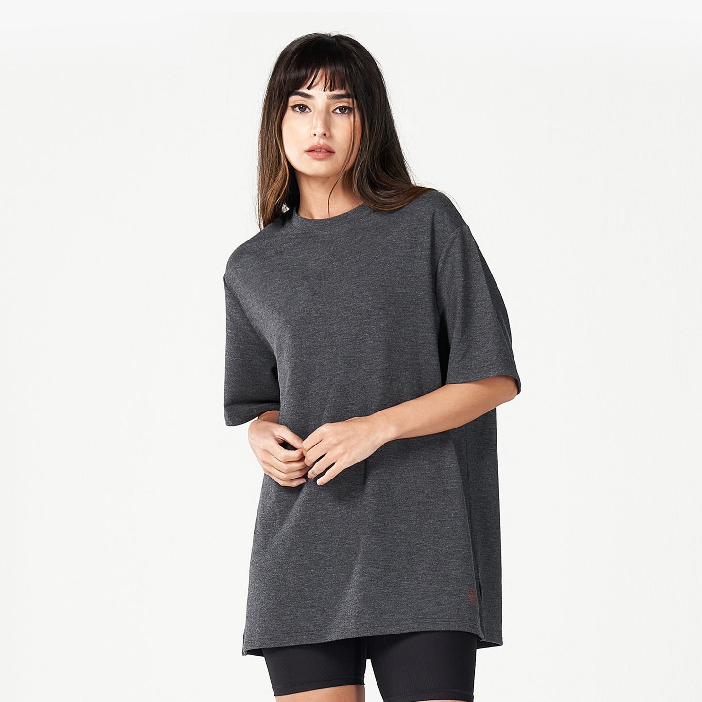 squatwolf-workout-clothes-code-oversized-live-in-tee-black-marl-gym-t-shirts-for-women