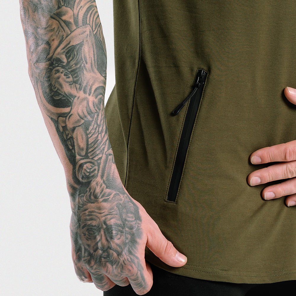 squatwolf-gym-wear-statement-drop-shoulder-top-green-workout-tops-for-men