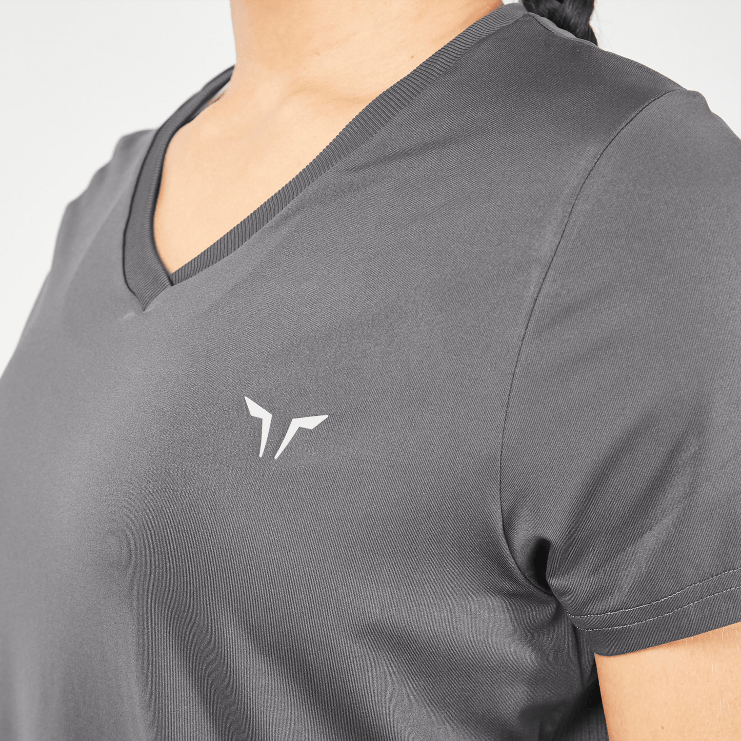 squatwolf-workout-clothes-essential-v-neck-tee-asphalt-gym-t-shirts-for-women