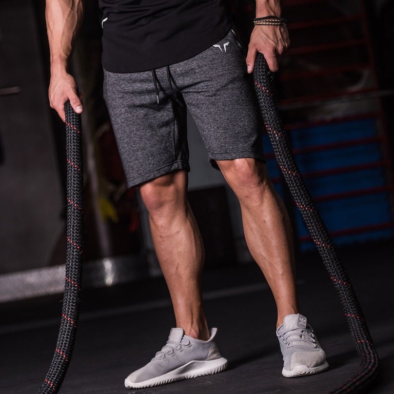 Ribbed Shorts Melange Grey