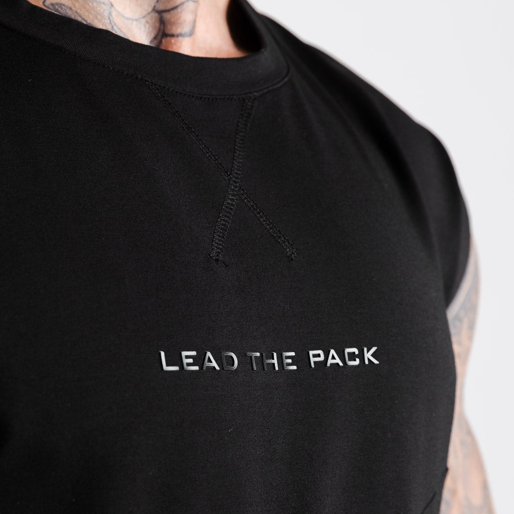 squatwolf-gym-wear-statement-drop-shoulder-top-black-workout-tops-for-men