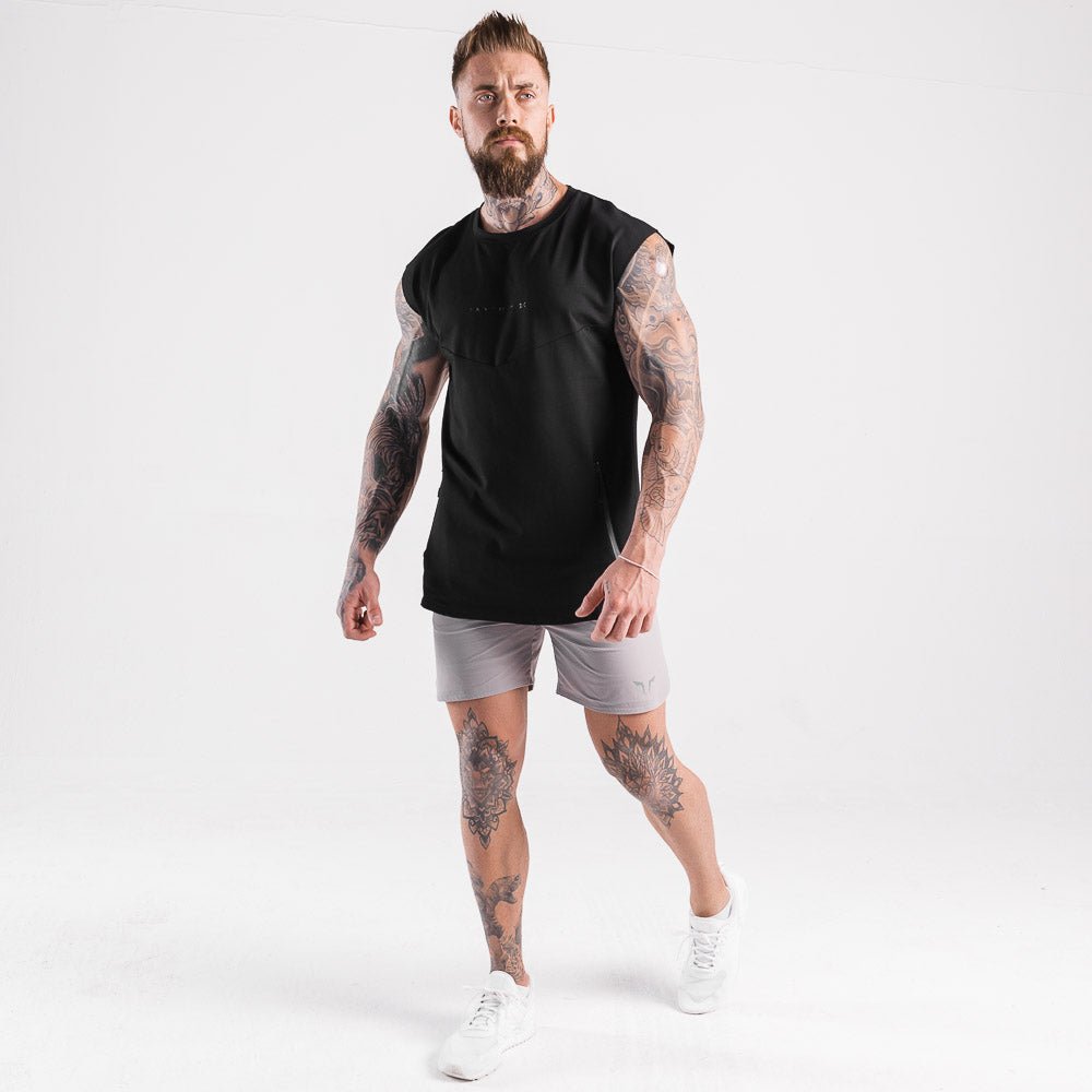 squatwolf-gym-wear-statement-drop-shoulder-top-black-workout-tops-for-men