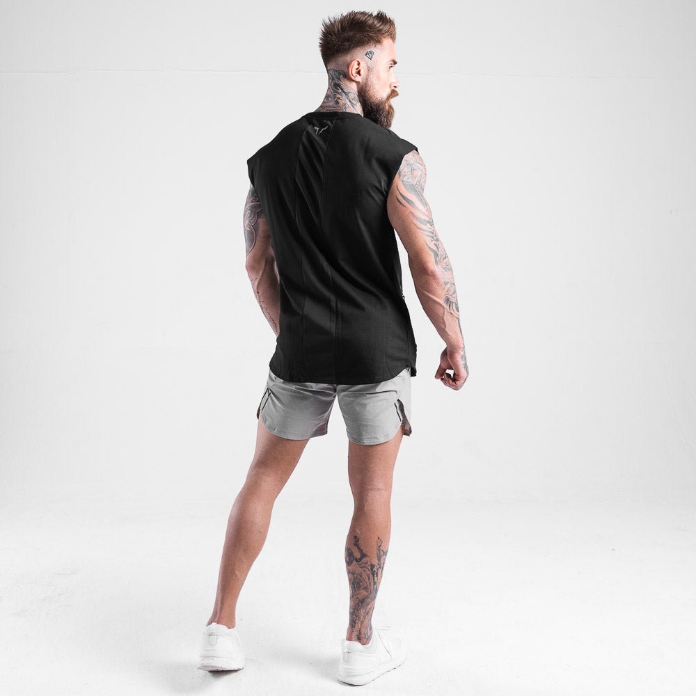 squatwolf-gym-wear-statement-drop-shoulder-top-black-workout-tops-for-men