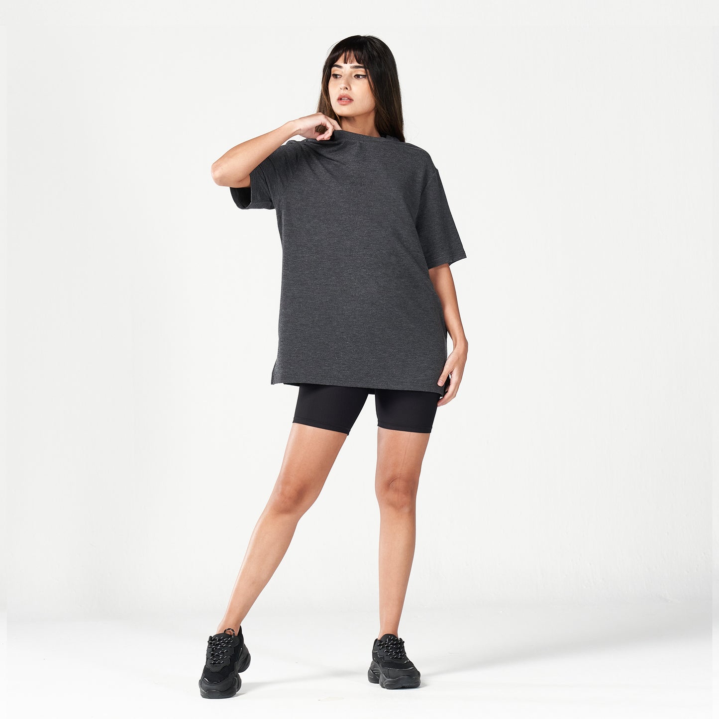 squatwolf-workout-clothes-code-oversized-live-in-tee-black-marl-gym-t-shirts-for-women