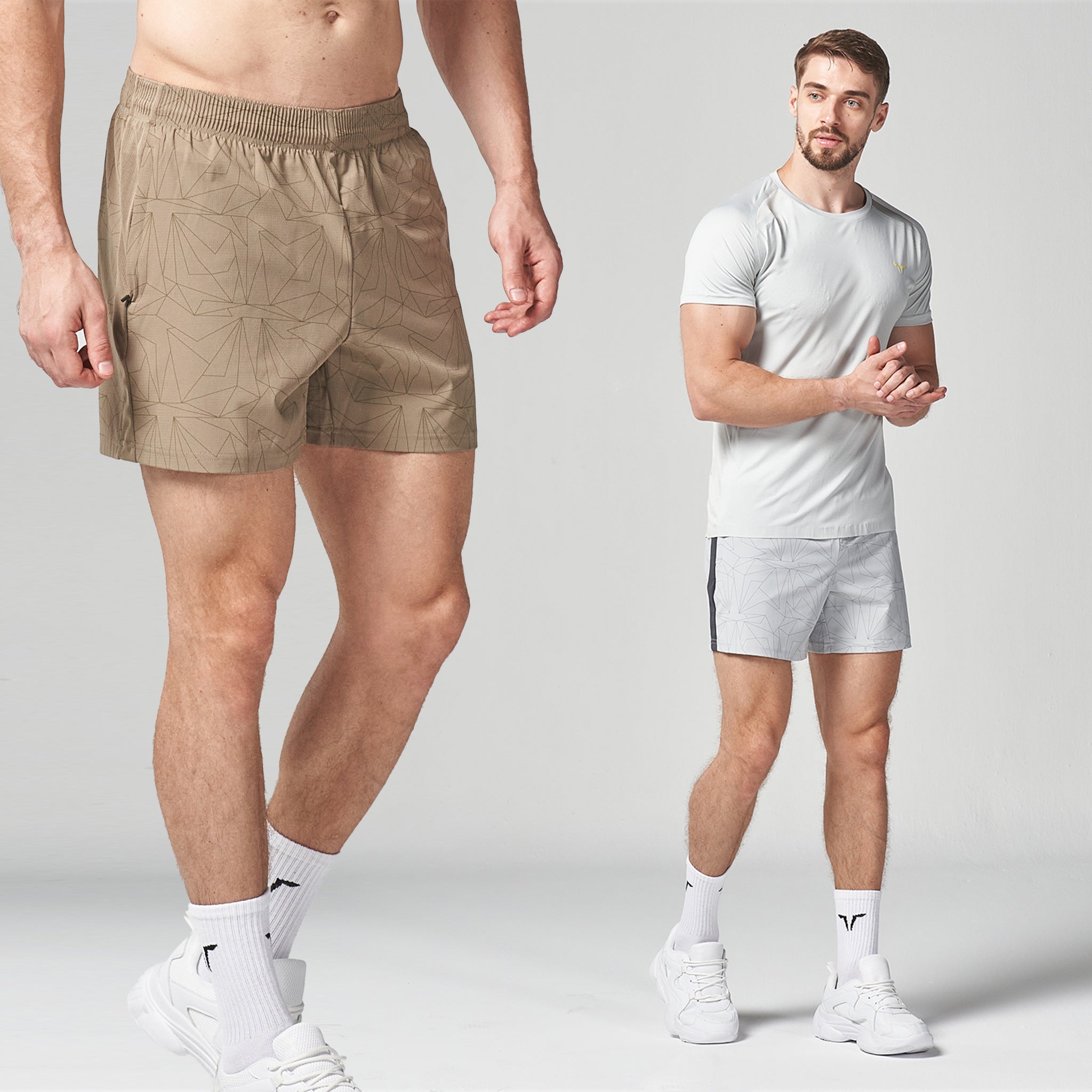 squatwolf-gym-wear-lab360-5-inch-superstretch shorts-grey-workout-short-for-men