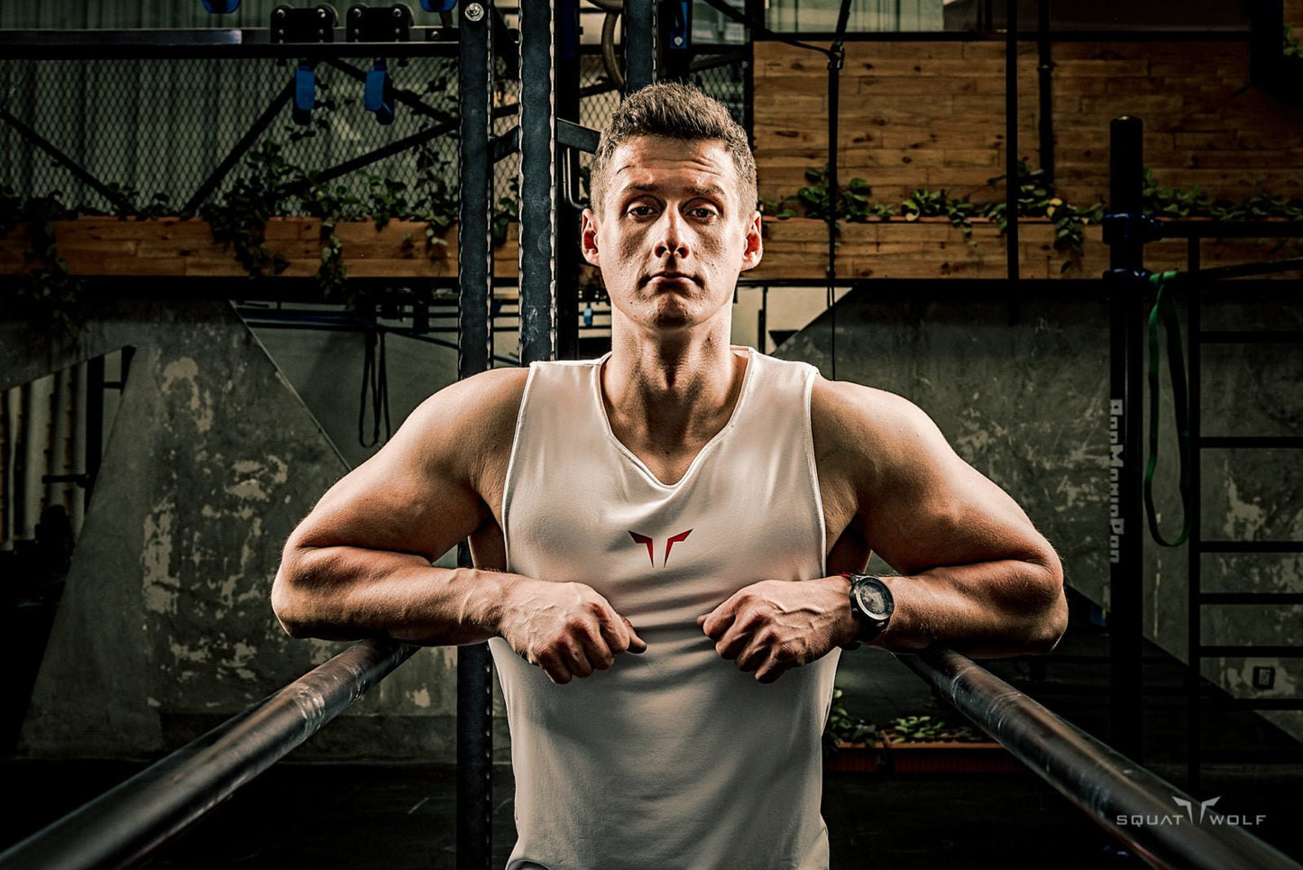 white gym tank