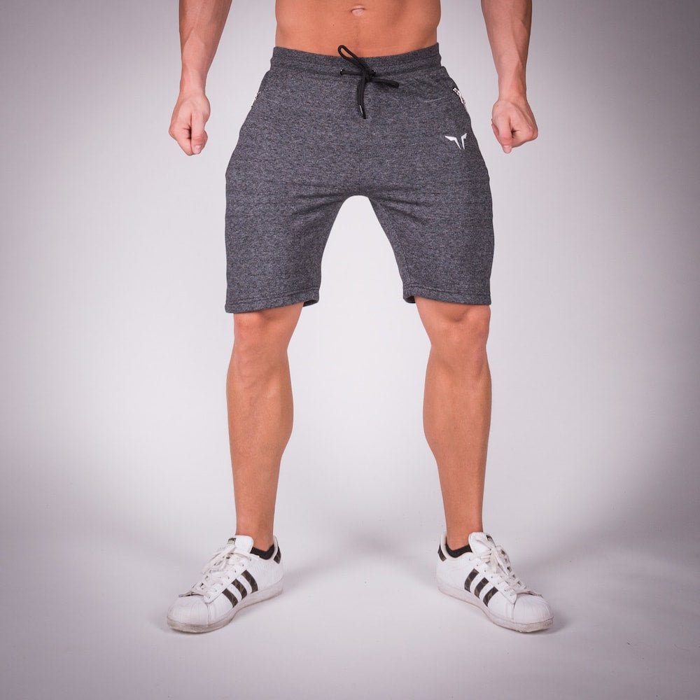 Ribbed Shorts Melange Grey