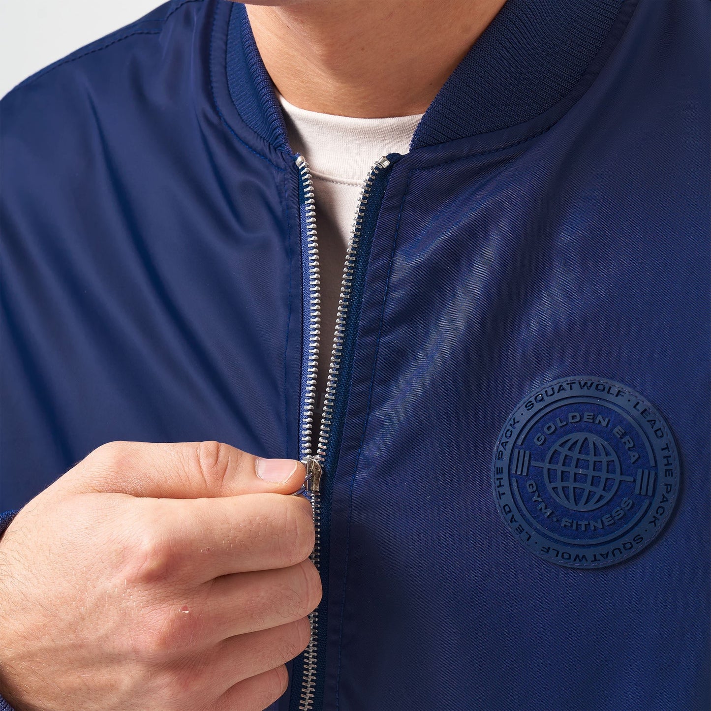 squatwolf-gym-wear-golden-era-bomber-jacket-blue-workout-tops-for-men